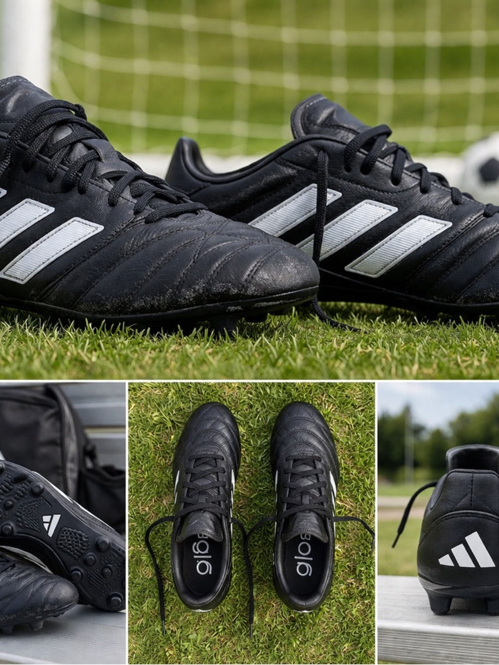 Adidas Goletto IX FG Soccer Cleats Black White Men’s Size 8.5 Firm Ground GY9045